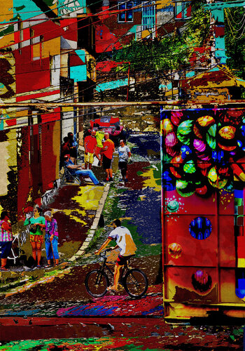 Santo Cristo - (de la serie Full Colors of Rio) van Fernando Grilli, Werk op papier te koop op Singulart