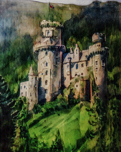 Un Castillo Escocés van Fernando Grilli, Werk op papier te koop op Singulart