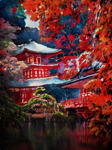 Un Japón de sueños en Rojos van Fernando Grilli, Werk op papier te koop op Singulart