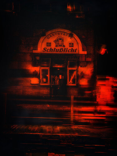 The night of the Cartesian Cogito and the Distorted Cognition of the tramway van Fernando Grilli, Fotografie te koop op Singulart