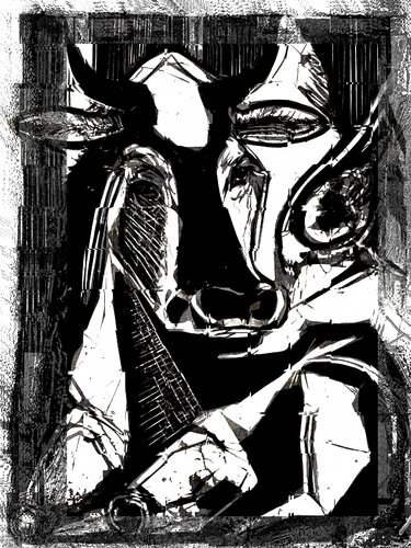 Otra vaca echada van Fernando Grilli, Werk op papier te koop op Singulart