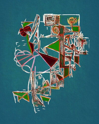 Couture en Code - Esquisse Digitale van Fernando Grilli, Werk op papier te koop op Singulart