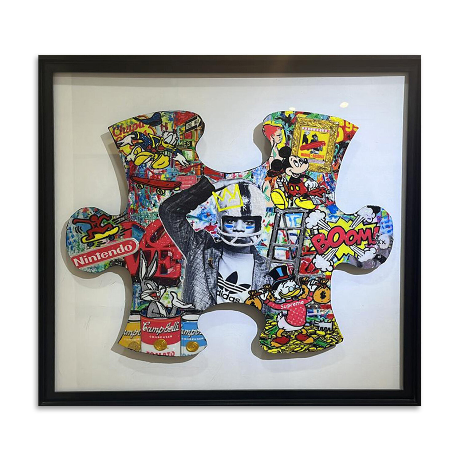 Basquiat Puzzle II Haim Zanzouri Dipinto originale in vendita