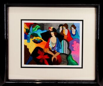 イツハク.タルカイ【謙虚さ】 Isaac Tarkay \"modesty Ii Itzchak Tarkay , print, Modesty II by Itzchak Tarkay - For