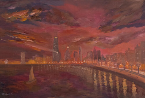 Windy City Vibe von Richard Chiang, Malerei kaufen auf Singulart