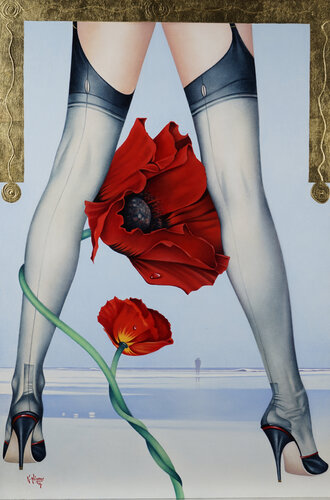 Poppy Legs di Katalin Nemethy, Pittura in vendita su Singulart