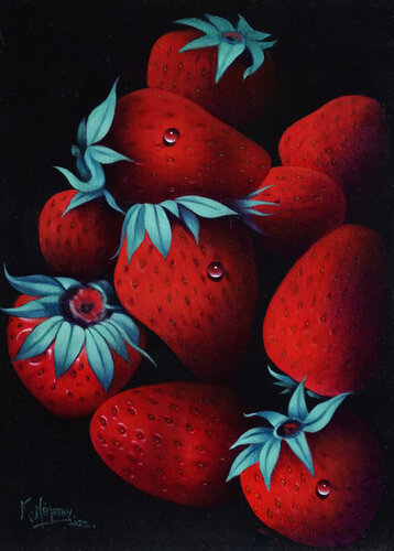 Strawberries van Katalin Nemethy, Schilderij te koop op Singulart