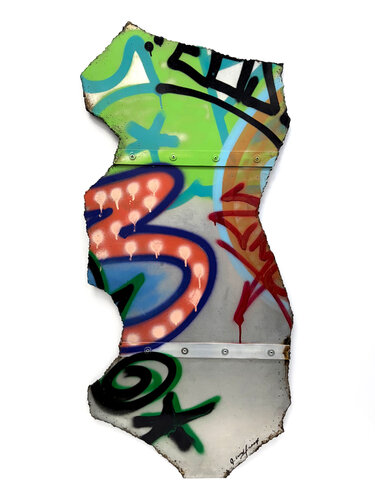Untitled (large original painting on metal) par CRASH John Matos, Peinture en vente sur Singulart
