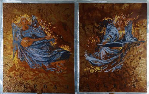 A diptych "​Urban Angels" by Komar & Melamid, Painting for Sale on Singulart