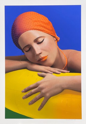 Carole Feuerman - Serena Suite II Grand (Extra Large) with tangerine cap and hand applied crystals de Carole A. Feuerman, Impresión a la venta en Singulart