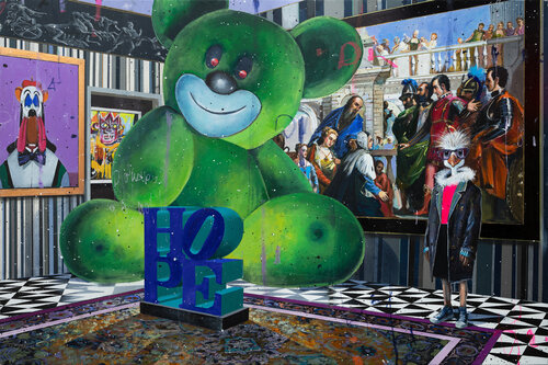 The Big Green Bear von Angelo Accardi, Malerei kaufen auf Singulart