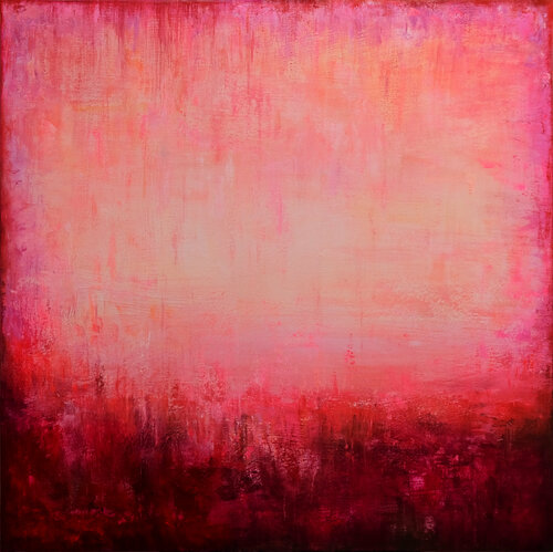Red Abstract Landscape van Behshad Arjomandi, Schilderij te koop op Singulart