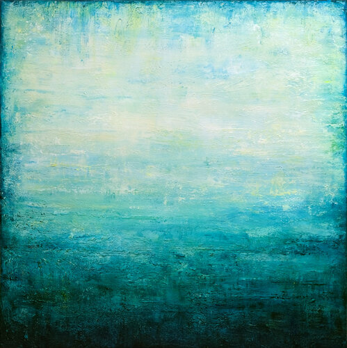 Turquoise Seascape van Behshad Arjomandi, Schilderij te koop op Singulart