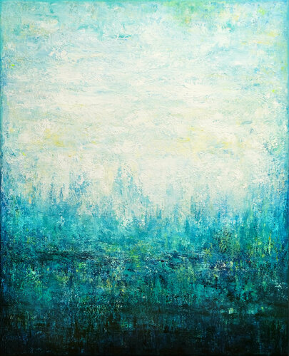 Turquoise Serenity di Behshad Arjomandi, Pittura in vendita su Singulart