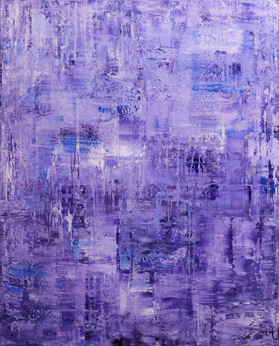 Very Peri Abstract Painting di Behshad Arjomandi, Pittura in vendita su Singulart