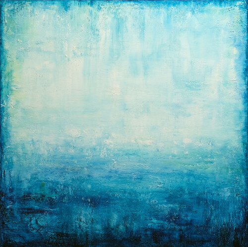 Turquoise Ocean van Behshad Arjomandi, Schilderij te koop op Singulart