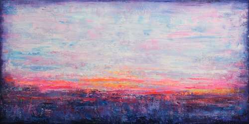 Abstract Sunset Landscape IX van Behshad Arjomandi, Schilderij te koop op Singulart