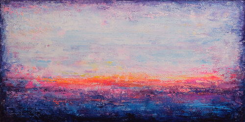 Abstract Sunset Landscape X van Behshad Arjomandi, Schilderij te koop op Singulart