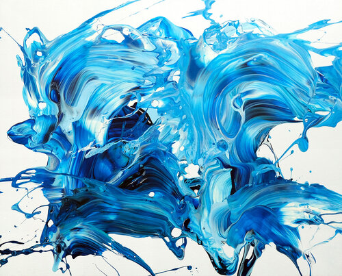 Blue Expressions van Behshad Arjomandi, Schilderij te koop op Singulart