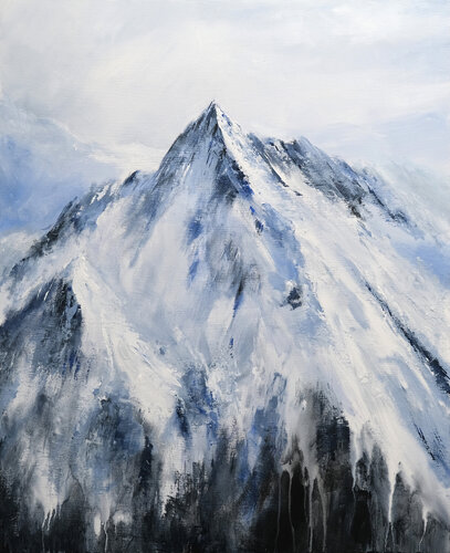 Majestic Alps Mountains van Behshad Arjomandi, Schilderij te koop op Singulart