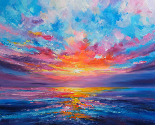 Shining Sunset van Behshad Arjomandi, Schilderij te koop op Singulart