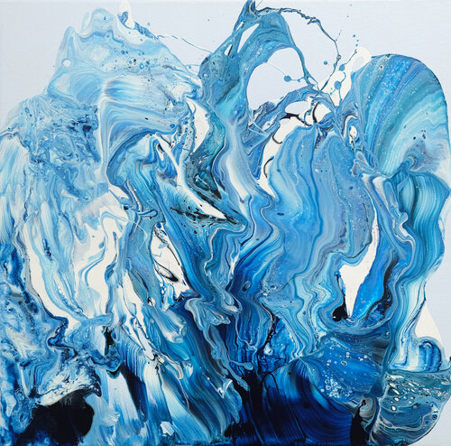 Blue Expressions III di Behshad Arjomandi, Pittura in vendita su Singulart