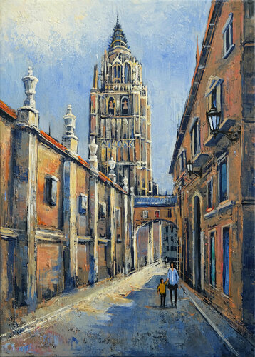 The Cathedral of Toledo van Behshad Arjomandi, Schilderij te koop op Singulart