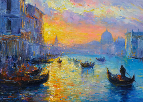 Venice Sunset II di Behshad Arjomandi, Pittura in vendita su Singulart