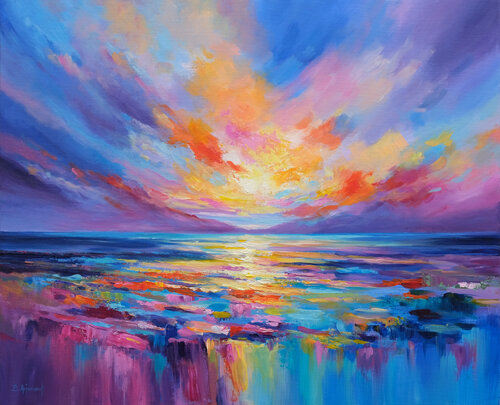 Colorful Sunset Seascape di Behshad Arjomandi, Pittura in vendita su Singulart