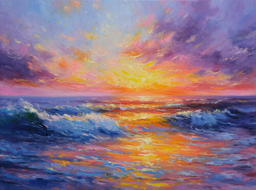Magical Sunset Colors di Behshad Arjomandi, Pittura in vendita su Singulart