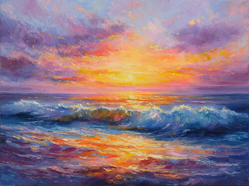 Dreamy Sunset Colors von Behshad Arjomandi, Malerei kaufen auf Singulart