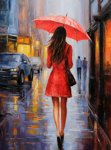 Rainy Spring Evening di Behshad Arjomandi, Pittura in vendita su Singulart