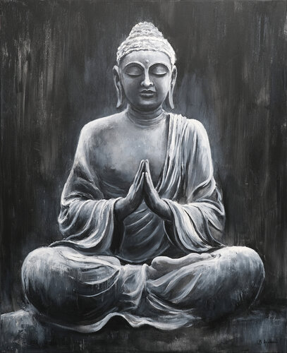 Buddha Meditation par Behshad Arjomandi, Peinture en vente sur Singulart