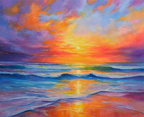 Fantasy Sunset par Behshad Arjomandi, Peinture en vente sur Singulart