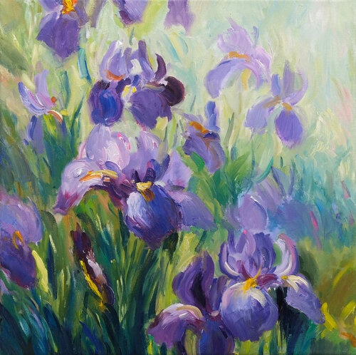 Irises par Behshad Arjomandi, Peinture en vente sur Singulart