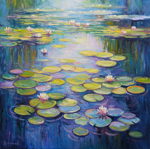 Water Lilies Pond di Behshad Arjomandi, Pittura in vendita su Singulart