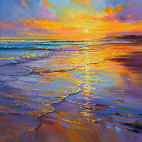 Emotional Sunset Colors di Behshad Arjomandi, Pittura in vendita su Singulart