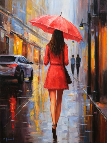 Autumn Rainy Day di Behshad Arjomandi, Pittura in vendita su Singulart