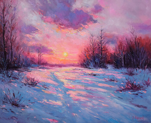 Winter Sunset von Behshad Arjomandi, Malerei kaufen auf Singulart
