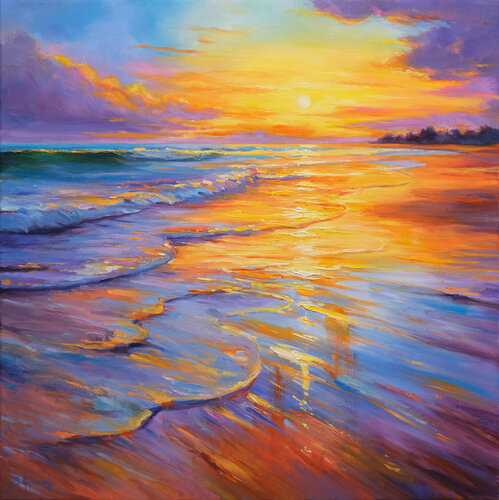 Magical Sunset Seascape di Behshad Arjomandi, Pittura in vendita su Singulart