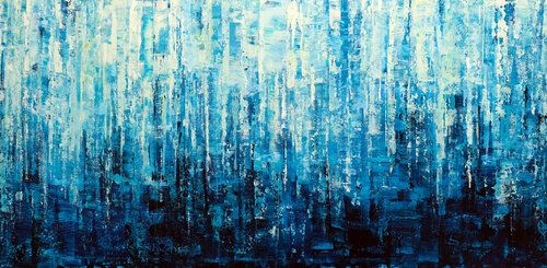 Turquoise Dreamscape II by Behshad Arjomandi, 油畫 for Sale on Singulart