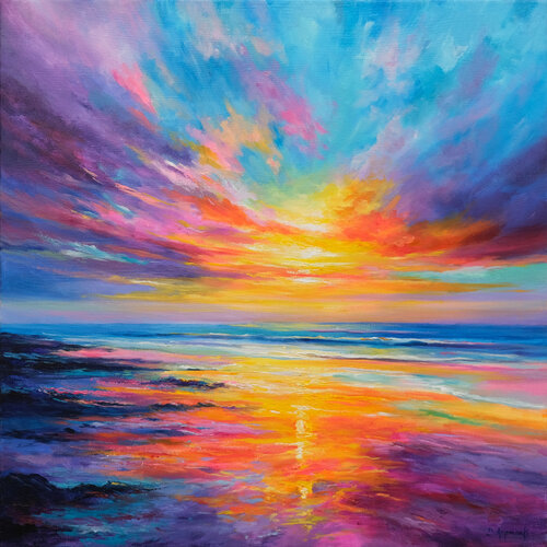 Fantasy Sunset Seascape par Behshad Arjomandi, Peinture en vente sur Singulart