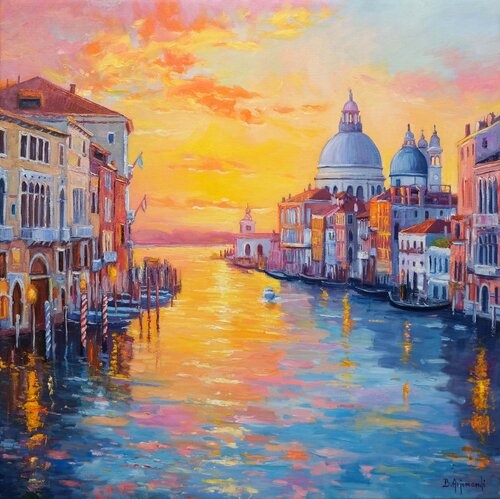 Venice Grand Canal Sunset Behshad Arjomandi