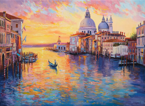 Venice at Sunset Glow von Behshad Arjomandi, Malerei kaufen auf Singulart