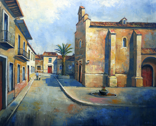 Spanish Town di Behshad Arjomandi, Pittura in vendita su Singulart