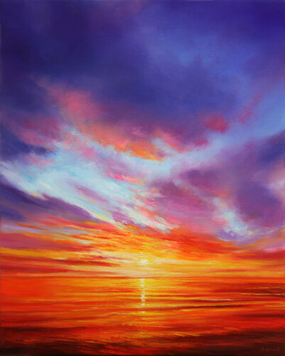 Fiery Sunset di Behshad Arjomandi, Pittura in vendita su Singulart