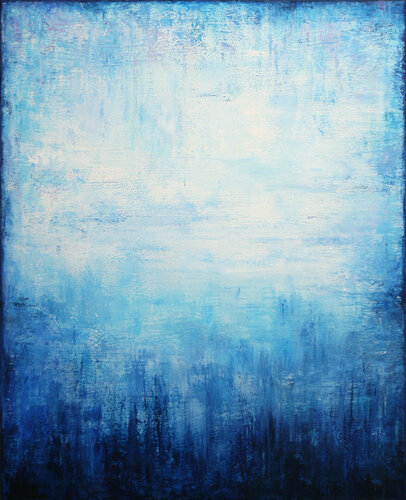 Blue Abstract Landscape II van Behshad Arjomandi, Schilderij te koop op Singulart