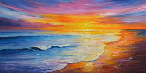 Sunset Seascape II di Behshad Arjomandi, Pittura in vendita su Singulart