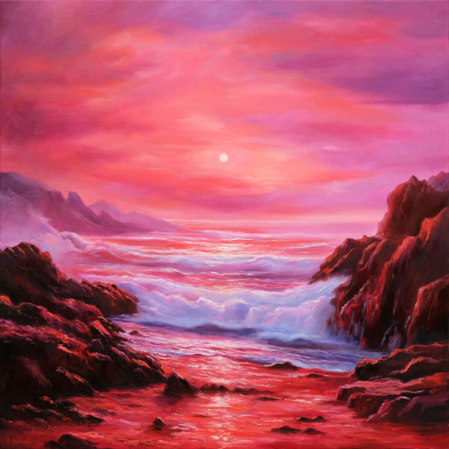 Red Seascape Fantasy Behshad Arjomandi