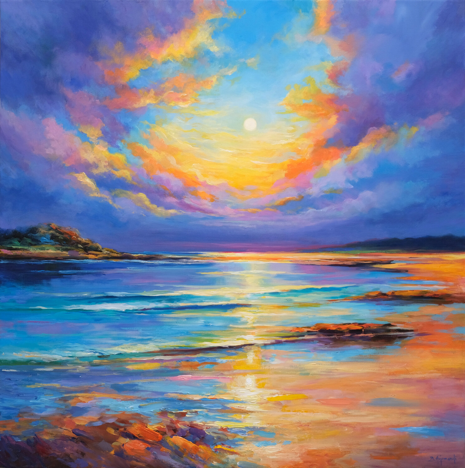 Vibrant Sunset Seascape Behshad Arjomandi